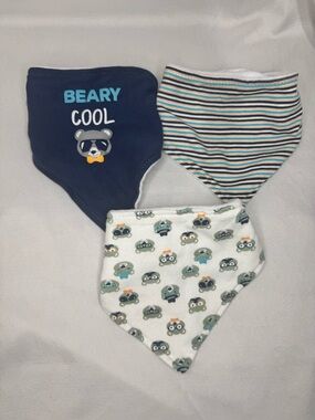 Set of 3 Baby Bandana Drool Bibs